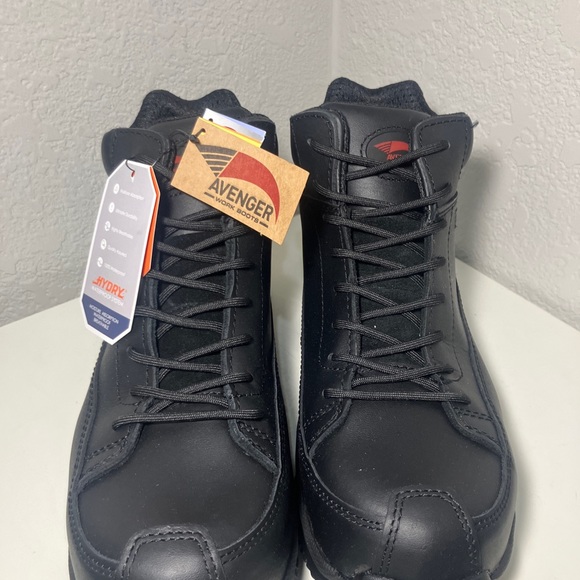 MEN’S AVENGER WATERPROOF WORK BOOTS SIZE 10.5 Wide 7248 CARBON SAFETY TOE - Picture 2 of 9